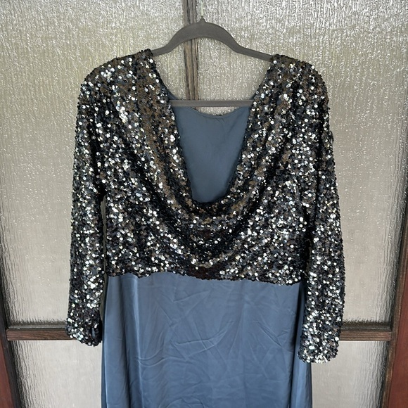 Sachin & Babi Colette Gown - Gunmetal new with tags. Size 6 NWT - Picture 6 of 15